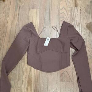 Abercrombie & Fitch Dusty Rose Long Sleeve Top